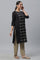 Black Embroidered Ethnic kurta