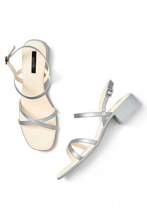 Aurelia Solid Silver Square Block Heel