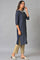 Dark Blue Embellished Festive kurta