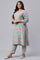 Light Purple Floral Print Plus Size kurta