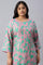 Light Purple Floral Print Plus Size kurta