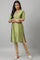 Olive Embroidered Straight kurta