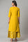 Yellow Dobby Festive kurta