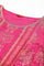 Plus Size Pink Flared Paisley Print kurta