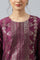 Dark Pink Mukaish Placement Print kurta