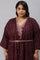 Plus Size Chocolate Brown Heavy Festive Gillet Kimono Jumpsuit