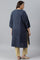 Plus Size Royal Blue Mock Layered Festive kurta