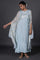 Light Blue Dupatta Drape Dress