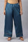 Persian Blue Straight Plus Size Parallel Pants