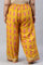 Plus Size Mustard Rayon Printed Parallel Pants