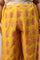 Plus Size Mustard Rayon Printed Parallel Pants