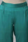 Dark Green Solid Light Festive Slim Pants