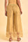 Gold Floral Brasso Wide Leg Parellel Pants