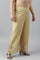 Gold Plus Size Parallel Pants With Brasso Panel