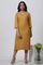 Yellow Embroidered Kurta And Churidar Set