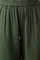 Dark Green A-Line Gathered kurta With Straight Pants