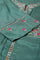 Plus Size Dark Green Embroidered kurta With Parallel Pants And Pink Printed Dupatta