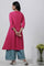 Pink Placement Printed Kurta And Pants Set