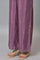 Purple Silver Mukaish Festive kurta With Parallel Pants