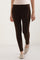 Brown Solid Skinny Fit Tights With Elasticated Waist