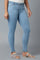 Ice Blue Solid Skinny-fit Denim Jeggings with Elasticated Waist