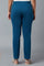 Blue Ankle Length Jersy Pants