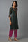 Bottle Green Mock Layer kurta