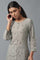 Smoke Grey A-line kurta