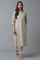 Light Brown A-line Printed kurta