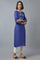 Cobalt Blue Embroidered kurta