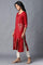 Crimson Red Printed kurta