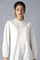 White Top With Lace And Applique Embroidered Sleeves