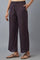 Dark Brown Fully Elastication Parallel Pants