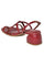 W Embroidered Maroon Round Toe Block