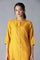 Yellow Embroidered kurta And Parallel Pants Set