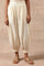 Ecru Pleated Hem Salwar Pants