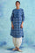 Indigo Booti Dabu Print kurta