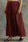 Dark Red Solid Divided Skirt