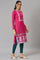 Pink Paisley Print Winter kurta