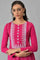 Pink Paisley Print Winter kurta