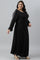 Black Embellished Plus Size Festive Winter Dress