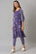 Purple Yarn-Dyed Crepe Jacquard Winter kurta