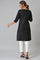 Black Embroidered kurta With White Trousers