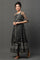 Black Sheer Embellished Gilet and Dress Set