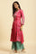 Pink Digital Printed Kurta, Pants And Dupatta Set