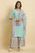 Bright Blue Embroidered Kurta