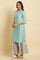 Bright Blue Embroidered Kurta