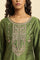 Green Zari Embroidered Festive Kurta