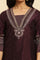 Purple Embellished Straight Festive Kurta