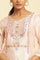 Peach Embroidered Flared Kurta